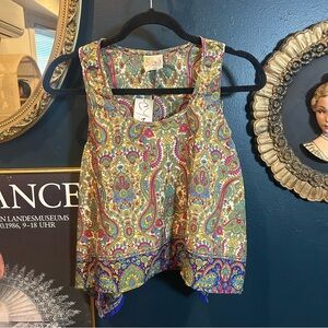 Multicolor flowy crop top